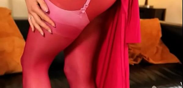  Pink nylon and pantyhose is my fuck life